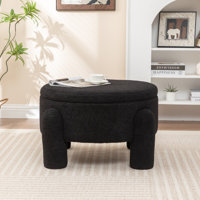 Upholstered Round Storage Ottoman