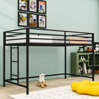 Twin Loft Metal Bed With Enhanced Safety Features And Ladder by Isabelle & Max
