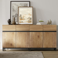 Modern 2-In-1 Accent Cabinet With Shelves - Storage Cabinet For Living Room, Hallway, Entryway by Latitude Run