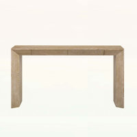 Modern Farmhouse Console Table with 2 Concealed Drawers,Waterfall Design for Living Room by Ophelia & Co.