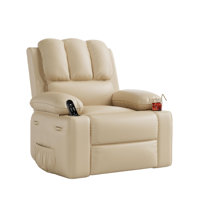 Oversized Recliner Chairs with 1.5X Sponge Filling, 360° Swivel Lazy Recliner Chair for Adults, Manual Rocking Chair with Cup Holder for Living Rooms