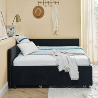 Full Size Daybed With Trundle Upholstered Tufted Sofa Bed by Latitude Run