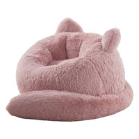 Faux Fur Upholstered Foam Filled Bean Bag Chair for Adults by Trule