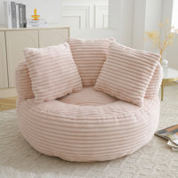 Oversized High Back Bean Bag Couch with Filler for Adults and Kids by Trule