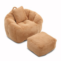 Bean Bag Chair with Footstool by Ebern Designs