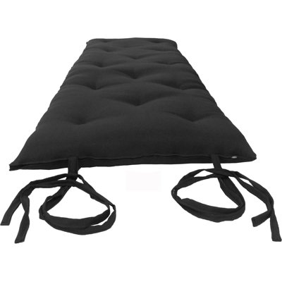 Full Size Black Traditional Japanese Floor Futon Mattresses 80 x 54 x 3,Foldable Cushion Mats