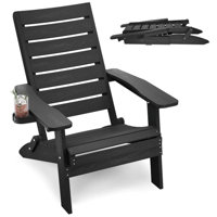 Outdoor All Weather HIPS Folding Oversized Adirondack Chair by Ivy Bronx