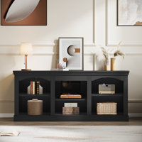 59/70"W Farmhouse TV Stand For 75/80" TV,  Sideboard with Adjustable Shelf by Gracie Oaks