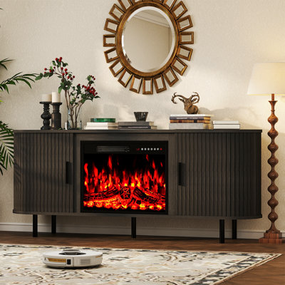 65" Modern Fireplace Tv Stand For Tvs Up To 75