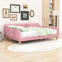 Upholstered Daybed with Button-Tufted Design