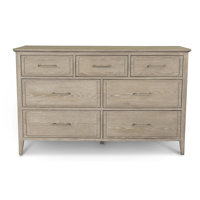 Calder 7 Drawer Solidwood Dresser Glazed Driftwood Finish by Gracie Oaks