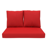 Sunbrella Outdoor Loveseat Cushion, Deep Seat/Back Replacement Cushion 5 Inch by Hokku Designs