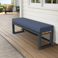 52 Inch Outdoor Bench Cushion, 5" High Density Foam by Latitude Run