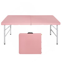 4Ft Portable Folding Table Indoor&Outdoor Maximum Weight 135KG Foldable Table For Camping by Arlmont & Co.