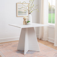 Chesterle Square Pedestal Table White by George Oliver