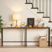2-Piece Set Triamine + Iron 78.74in With Power Strip Foyer Table by 17 Stories