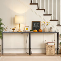 2-Piece Set Triamine + Iron 78.74in With Power Strip Foyer Table by 17 Stories
