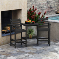 HDPE Tall Adirondack Chair Set with Removable Double Trays (Set of 2) by Winston Porter