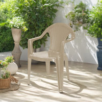 Rattan Arm Chair -4PK Taupe by Winston Porter