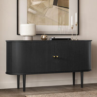 Sideboard Cabinet with Doors and Shelves - Cabinet for Living Room, Bedroom, Entryway and Office Credenza. Kitchen Buffet, Modern Media Console Table by Latitude Run