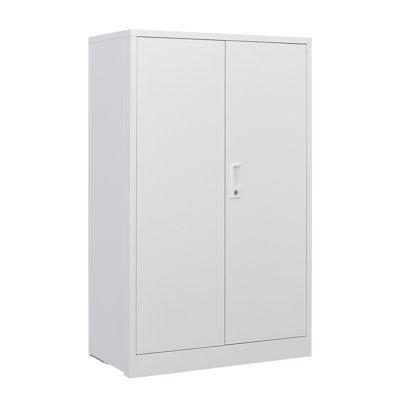 Metal Storage Cabinet With Locking Doors And Adjustable Shelf, Folding Filing Storage Cabinet , Folding Storage Locker Cabinet Home Office,School,Gara by Ebern Designs