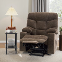 27.2" Seat Width Oversized Power Lift Recliner with Extended Footrest by Latitude Run