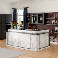 94.5” Wide L-Shaped Kitchen Bar With Multi-Color LED Lighting