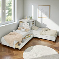 L-Shaped Daybed With Trundle And Drawers by Orren Ellis