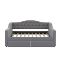 Twin XL Size Daybed With LED Belt And 2 Drawers