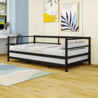 Twin Metal Daybed with LED Light and Pop Up Trundle by Latitude Run