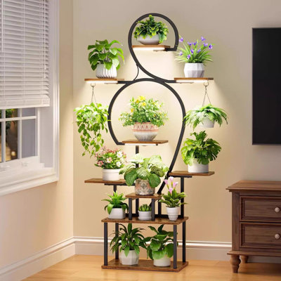 Plant Stand Indoor with Grow Light by 17 Stories