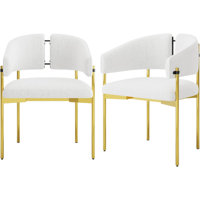 Luxury Velvet Dining Room Chairs With Armrest Design by Everly Quinn