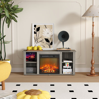 47.2" Fireplace TV Stand With 19.6" Electric Fireplace For TVs Up To 55" by Ebern Designs