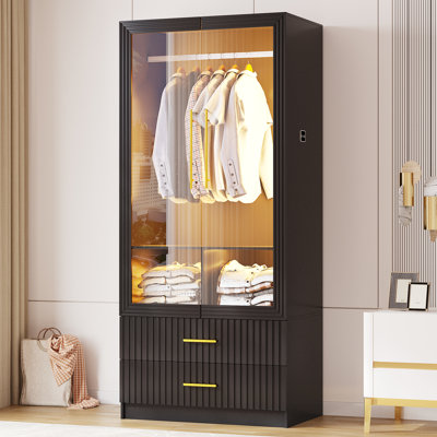 Armoire With Led Light And Motion Sensor by Wrought Studio
