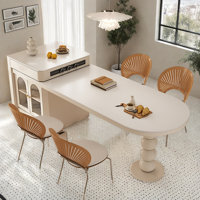 Latrell Cream Rock Plate Kitchen Island Set With Table by Orren Ellis