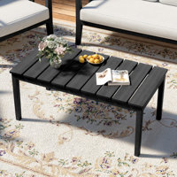 Solid Wood Teak Outdoor Coffee Table by Ebern Designs