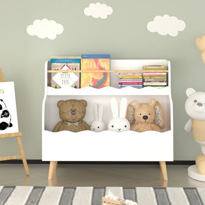 Kids Bookcaes, Children Book Organizer, toy Storage Cabinet Organizer, White by Isabelle & Max