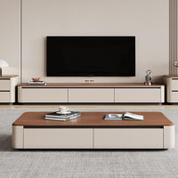 Coffee Table and TV Stand Set with Hidden Handles by Hokku Designs