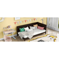 Twin Size Wood Daybed/Sofa Bed, Espresso