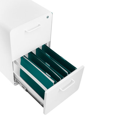 Stow 2-Drawer File Cabinet White by Inbox Zero
