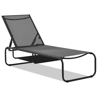 Outdoor 67" Metal Chaise Lounge