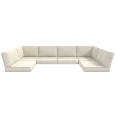 Outdoor Furniture Replacement Cushions for 6 Seat Patio Rattan Wicker Sectional Conversation Sofa Set, 14-Piece Cushions Set by Hokku Designs