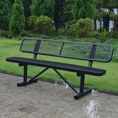Durable Comfort Outdoor Steel Timeless Design For Gardens & Parks by 17 Stories