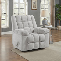 Gabriel 41" Traditional Chenille Fabric Rocker Reclining Chair with Gentle Rocking Motion & Pull-Handle Recline by Red Barrel Studio