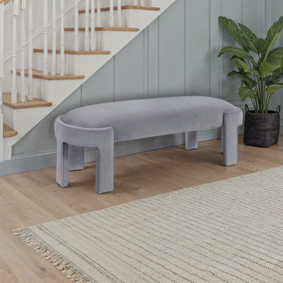 Norman 54" Modern & Contemporary Velvet Upholstered Bench with Durable Plywood Frame and High-Density Foam Cushion by Wrought Studio