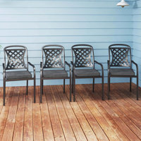 Outdoor Chair Cushion Set of 6 Waterproof Fade-Resistant Olefin Seat Cushions by Latitude Run