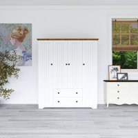 Wood Wardrobe Armoire Closet With Drawers by Lark Manor