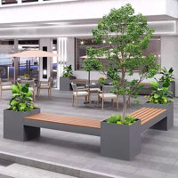 Metal Bench with Planter by Ebern Designs