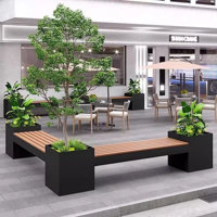 Metal Bench with Planter by Ebern Designs