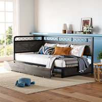 Industrial Corner Daybed With LED Lights & Storage Drawer - 900Lb Capacity by 17 Stories